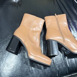 Forever 21 Tan Heeled Boots